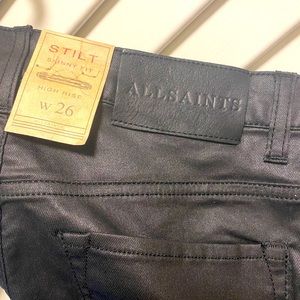 Allsaints designer high rise skinny fit jeans